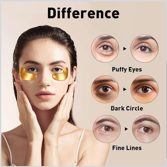 20 Pack- Gold Under Eye Patches with 24K Nano-active Gold - Picture 2 of 6